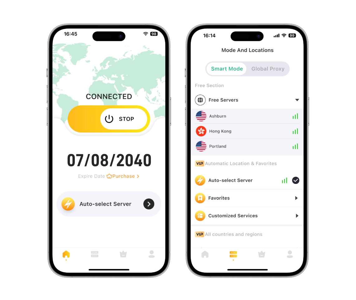 iOS 客户端界面示意图